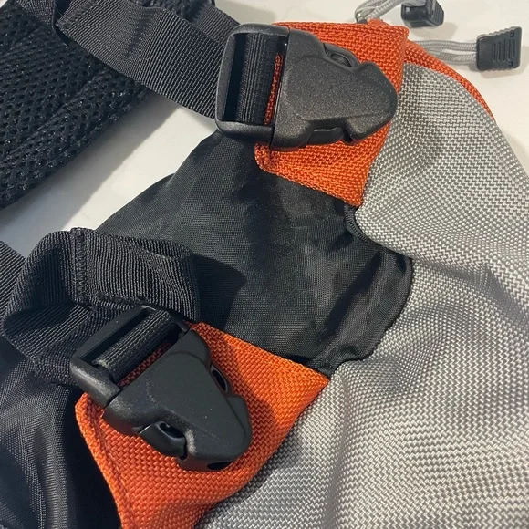 OllyDog Orange and Gray Dog Backpack - Picture 5 of 7